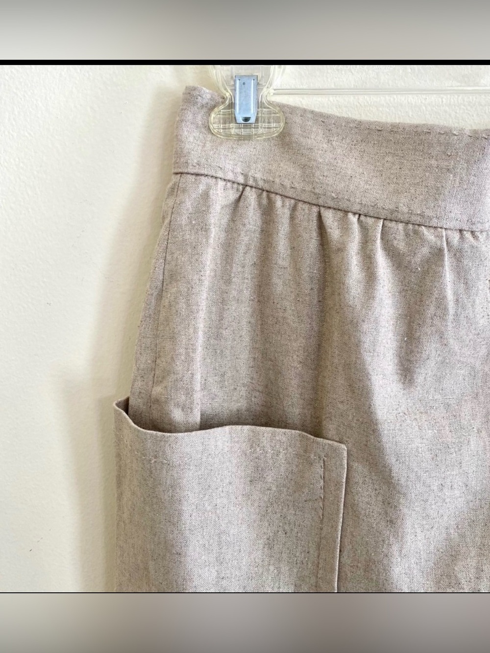 Cartonnier Textured Linen Blend Skirt | Neutral Chic Pocket Anthropologie - Picture 7 of 10